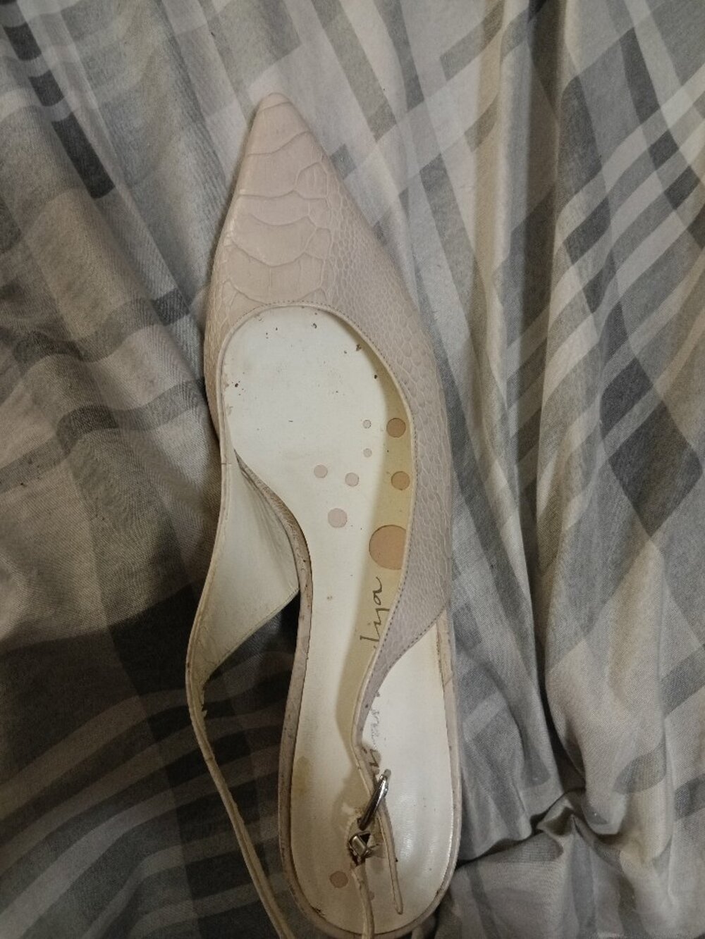Handmade Pale Pink Kitten Slingbacks